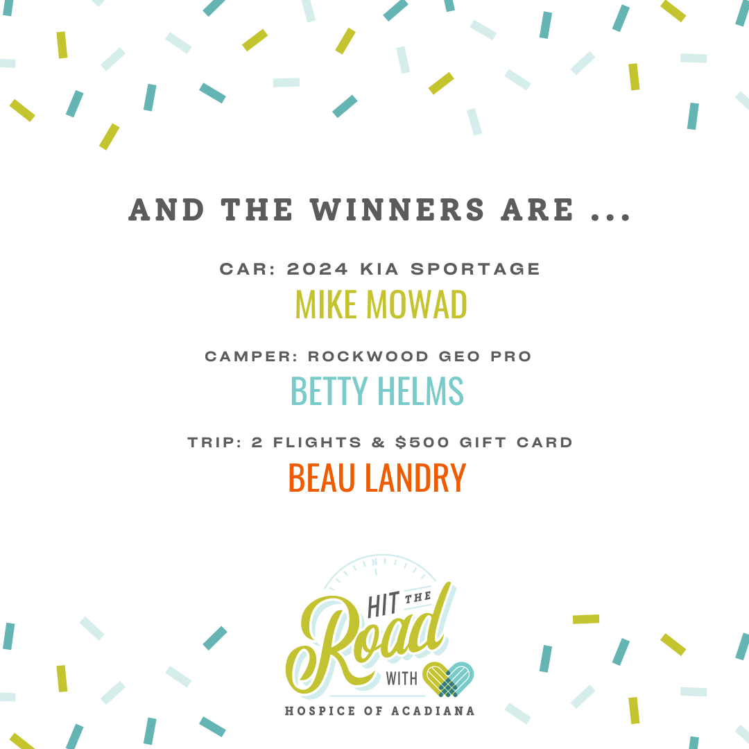 Hit the Road Raffle Winners Announced!